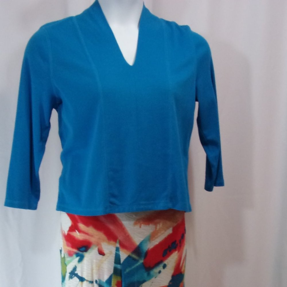 Rafaella Knit Top Blue * See Measurements